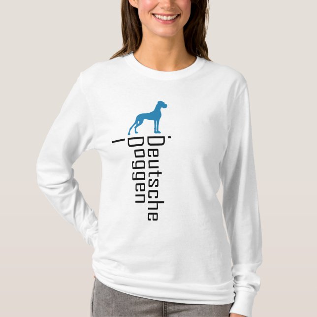 Camiseta Moletom com capuz para Dogue Alemão (Frente)