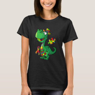 Camiseta Moletom com Peça de Puzzle de Dinossauro Conscient