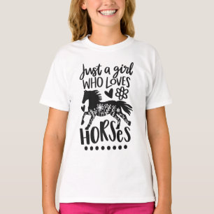 Camiseta Moletom de Cavalo para Meninas, Apenas uma Menina