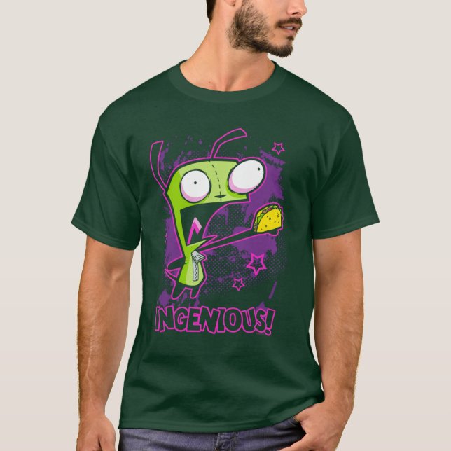 Camiseta Moletom de desenho Invader Zim Ingeniousaco Gir Y2 (Frente)