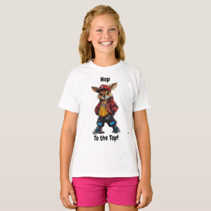Camiseta Moletom de Juventude Pula para o Topo Canguru