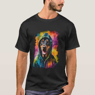 Camiseta Moletom Doberman Cachorro Colorido Divertido Arte