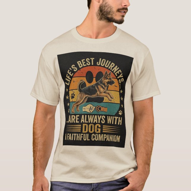 Camiseta Moletom Dog Dad Pastor Alemão (Frente)