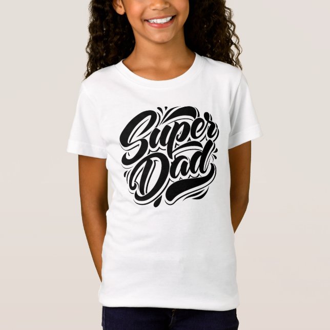 Camiseta Moletom Super Dad Hero Typography Design-67888 (Frente)