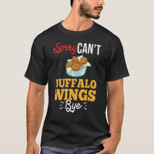 Camiseta Molho de Asa Quente de Frango Frito Buffalo Wings