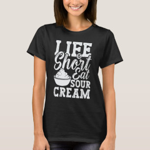Camiseta Molho de Creme Azeda Vegano Dip Cebola Keto Comida