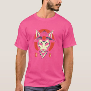 Camiseta Molho de Kitsunga Japonês Fox Japonês Kanji So