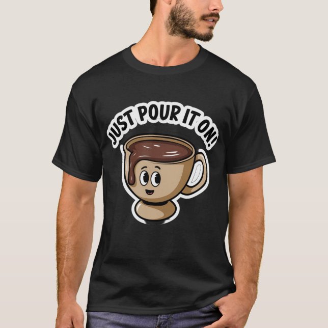 Camiseta molho de molho com uma legenda adorável (Frente)