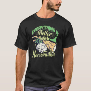Camiseta Molho de Rábano Cremoso Receita de Planta Raiz Fre
