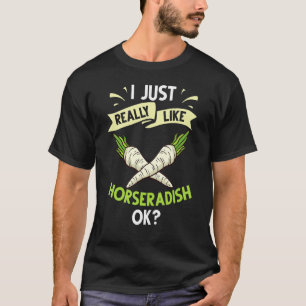 Camiseta Molho de Rábano Cremoso Receita Planta Raiz Fresca