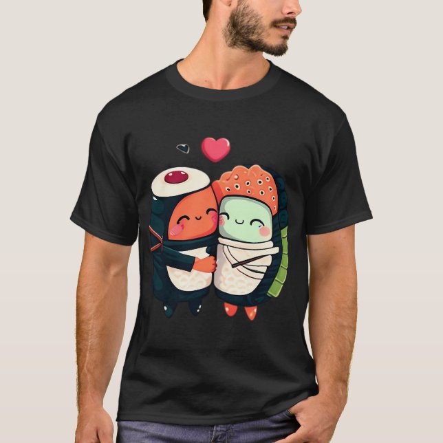 Camiseta Molho de Soja Japonês Sushi Hug (Frente)