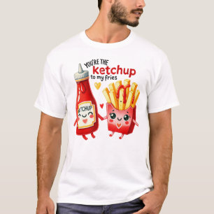 Camiseta Molho de Tomate Feliz e Par de Batatas Fritas