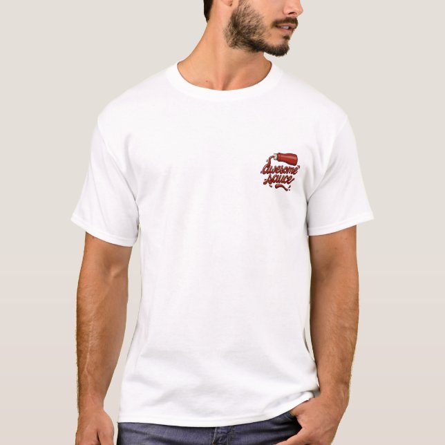 Camiseta Molho Incrível Garrafa de Ketchup Engraçada com Te (Frente)