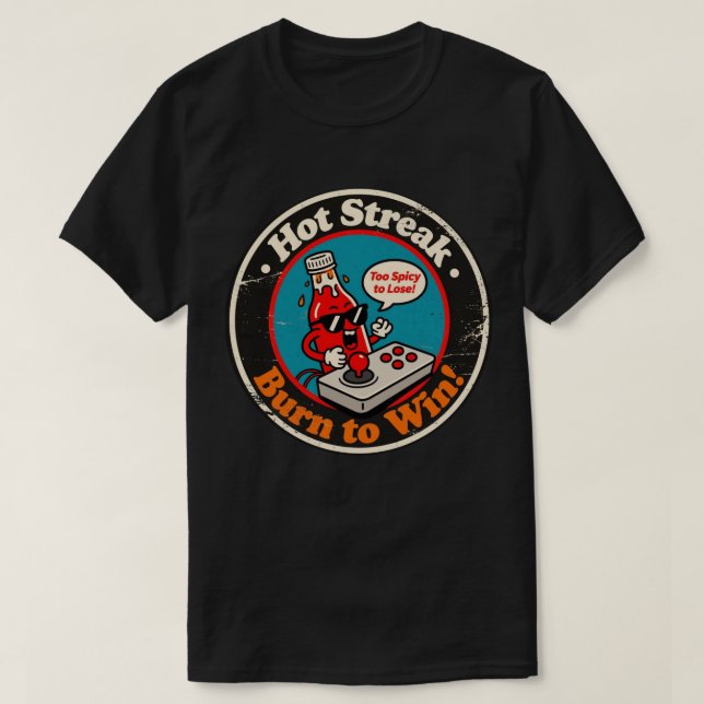 Camiseta Molho quente para jogos de Perder muito picante (Frente do Design)