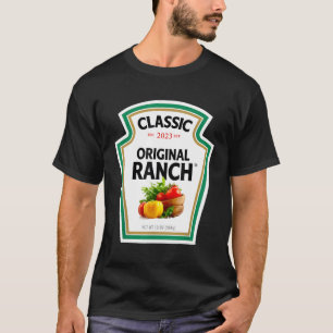 Camiseta Molho Verde Molho Ranhura Vestido de Salada