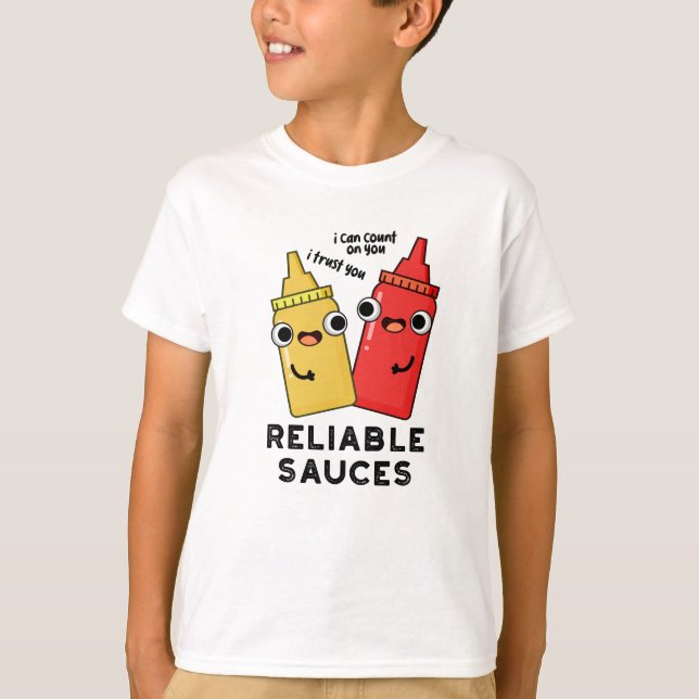 Camiseta Molhos confiáveis, Comida engraçada (Frente)