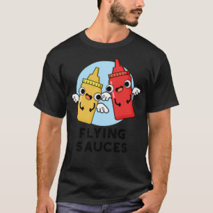 Camiseta Molhos Voadores Peitos De Comida Engraçados