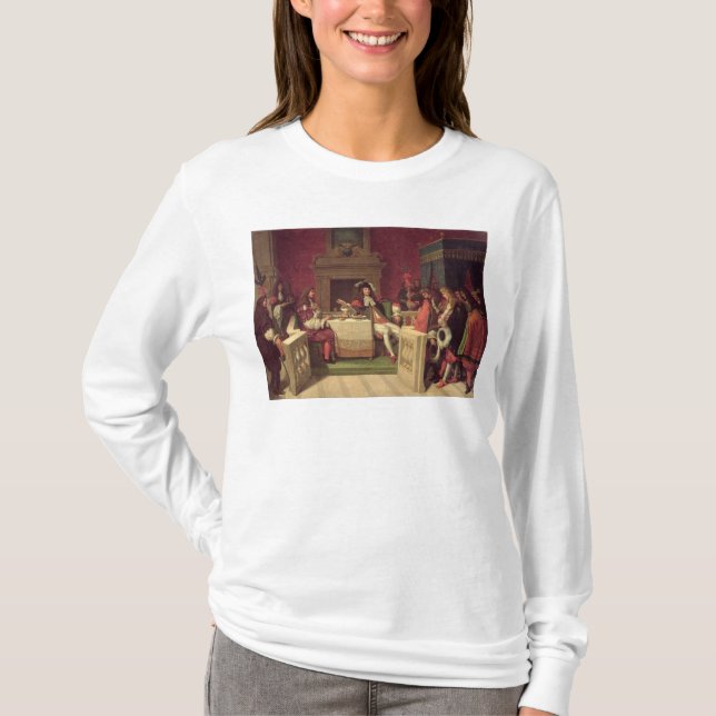 Camiseta Moliere que janta com Louis XIV 1857 (Frente)