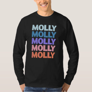 Camiseta Molly de Texto Repetido Moderno