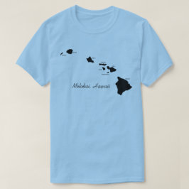 Camiseta Molokai Hawaii Com Ilhas Havaianas