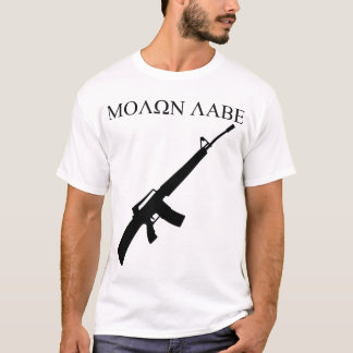Camiseta MOLON LABE! (Gráficos pretos)