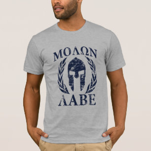 Camiseta Molon Labe Grunge Spartan Helmet