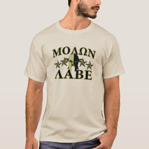 Camiseta Molon Labe Spartan Helmet 5 estrelas