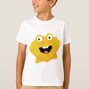 Camiseta molusco de desenho animado em mosaico