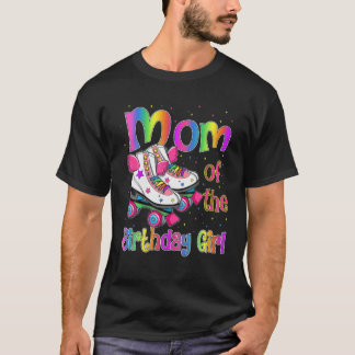 Camiseta Mom Birthday Rolling Skate Birthday Family Party
