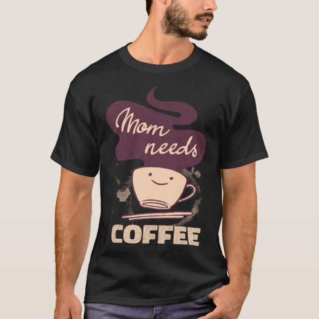 Camiseta Mom Caffeine Weekend Apparel Coffee (Frente)