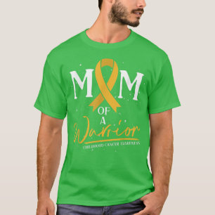 Camiseta Mom Cancer Warrior Ribbon Fighter Childhood Cancer