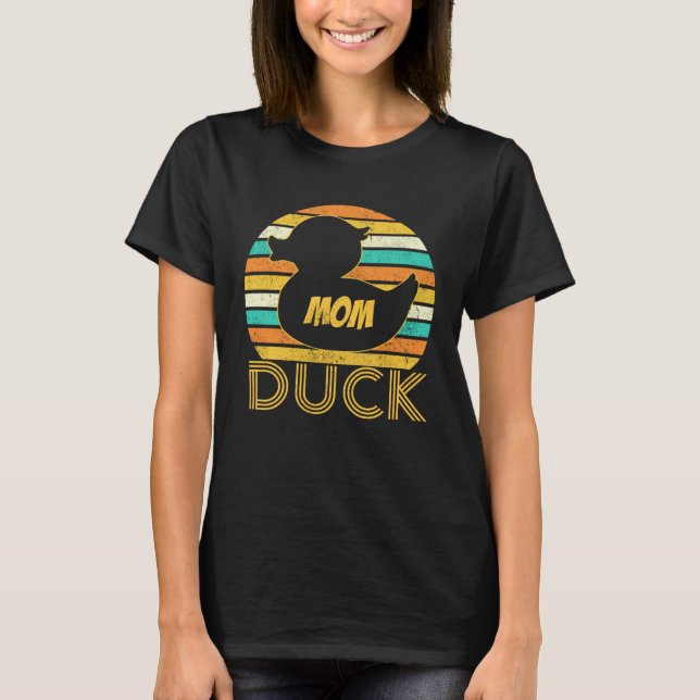 Camiseta Mom Duck Rubber Duck Matching Family Cute (Frente)