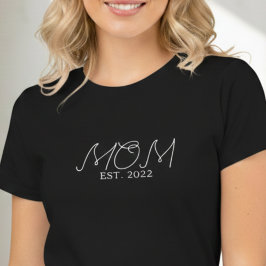 Camiseta Mom Established New Mom Gift T-Shirt