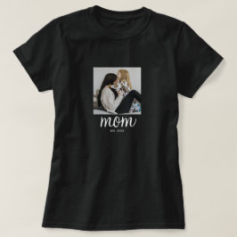 Camiseta Mom Established Script Photo T-Shirt