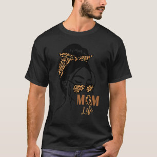 Camiseta Mom Life For Women Messy Bun Mother's Day Mom