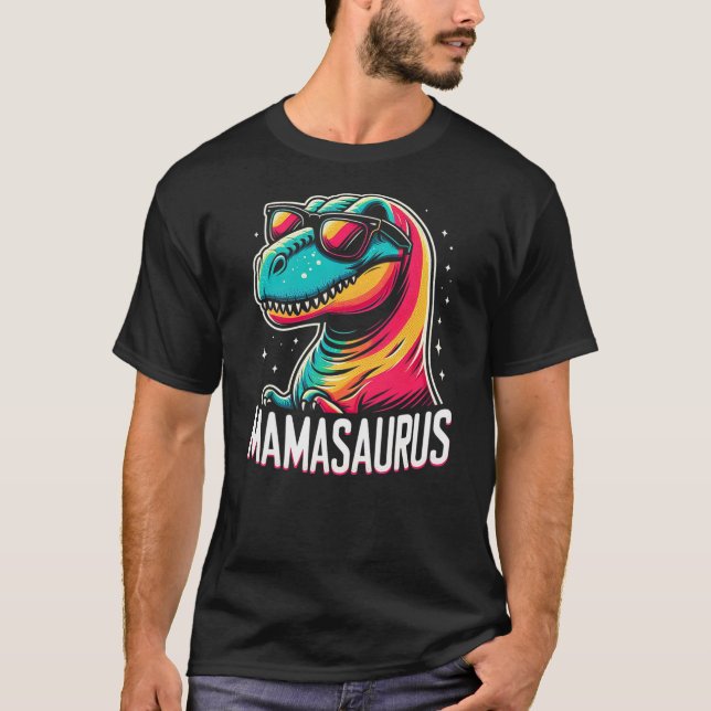 Camiseta Mom Mamasaurus T Rex Dinosaur Birthday Dinosaur Mo (Frente)