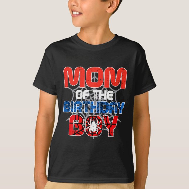 Camiseta Mom Of Birthday Boy Sder Bday Party Family Matchin (Frente)