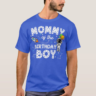 Camiseta Mom of the Birthday Astronaut Boy Space Theme Birt