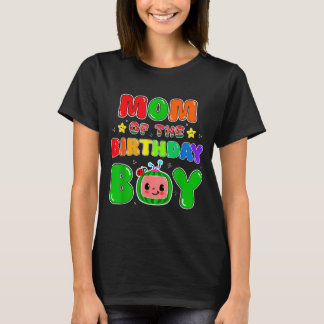 Camiseta Mom Of The Birthday Boy Funny Melon Family Party M