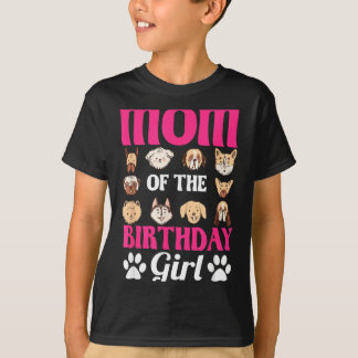 Camiseta Mom Of The Birthday Girl Dog Paw Bday Party
