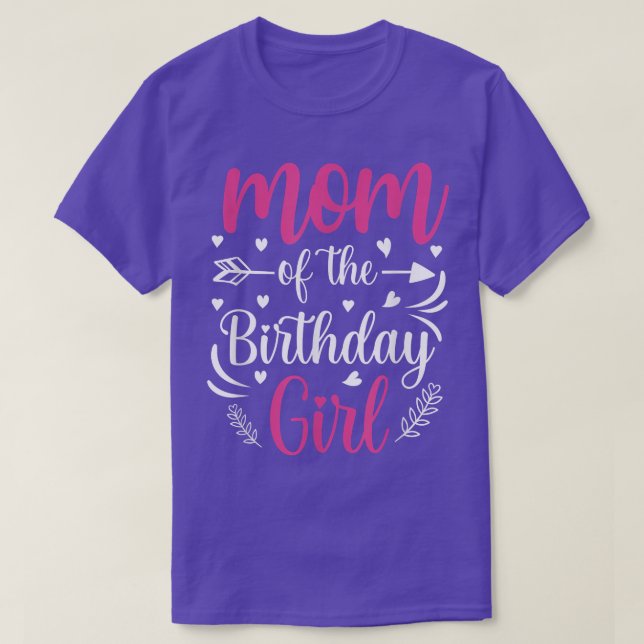 Camiseta Mom of the Birthday Girl Mama And Daughter Bday Pa (Frente do Design)
