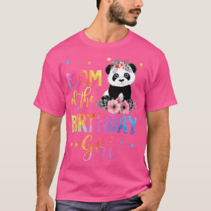 Camiseta Mom Of The Birthday Girl Shirt Panda Bear Mama Mot