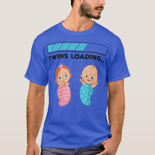 Camiseta Mom Of Twin Pregnancy Twins Loading T-Shirt