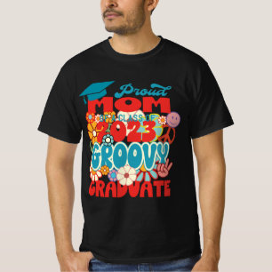 Camiseta MOM orgulhosa de uma classe de RETRO FLORAL de For