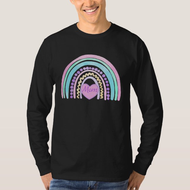 Camiseta Mom Pastel Rainbow (Frente)