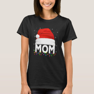 Camiseta Mom Santa Christmas Pajamas Matching Family Mama X
