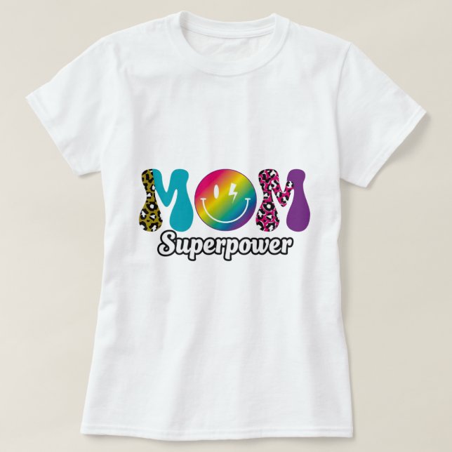 Camiseta Mom Superpower Graphic Women’s Tri-Blend T-Shirt  (Frente do Design)
