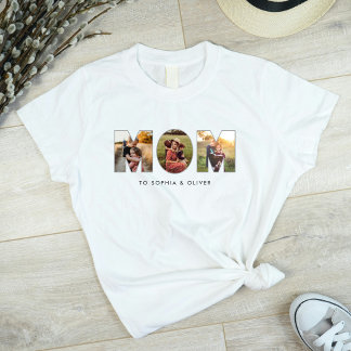 Camiseta Mom To Kids Names & Photos