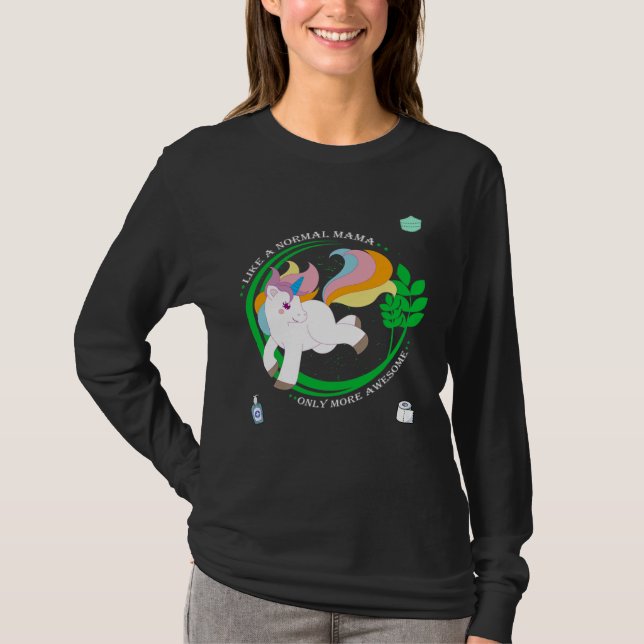 Camiseta Mom Unicorn Life  for Women with Sayings (Frente)