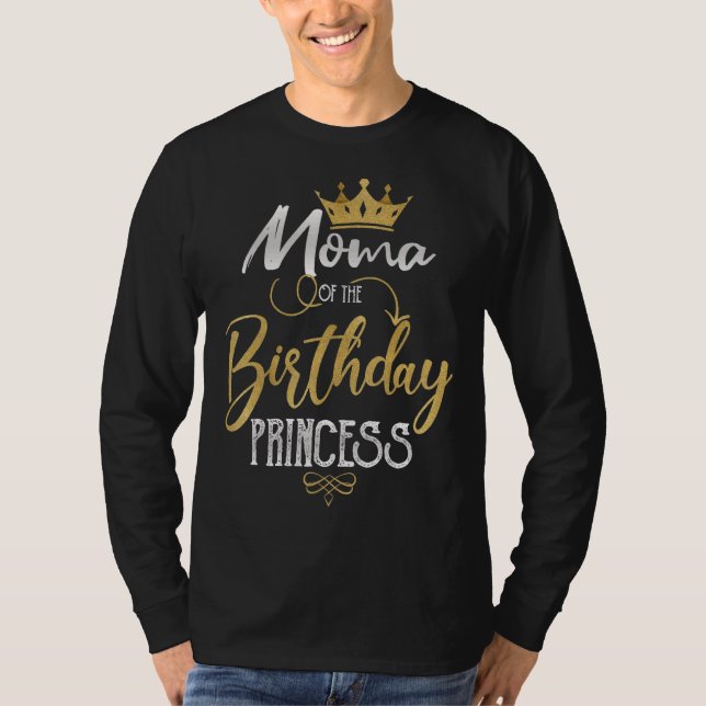 Camiseta Moma Da Festa de aniversário Princesa de Aniversár (Frente)